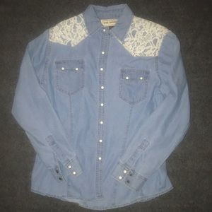 Denim button up